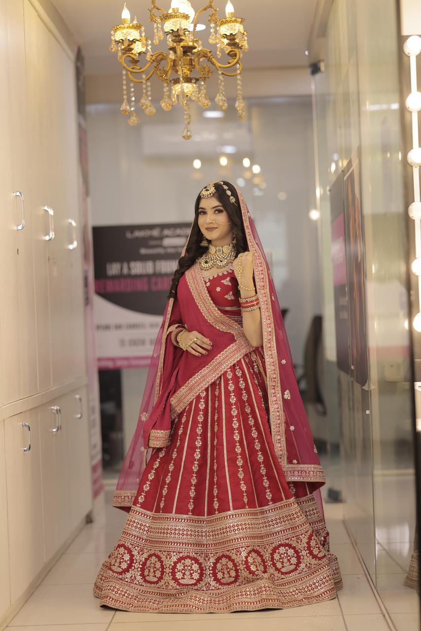 Our gorgeous bride Ms. Hitanshi Popat in a Royal Bridal Makeup look.